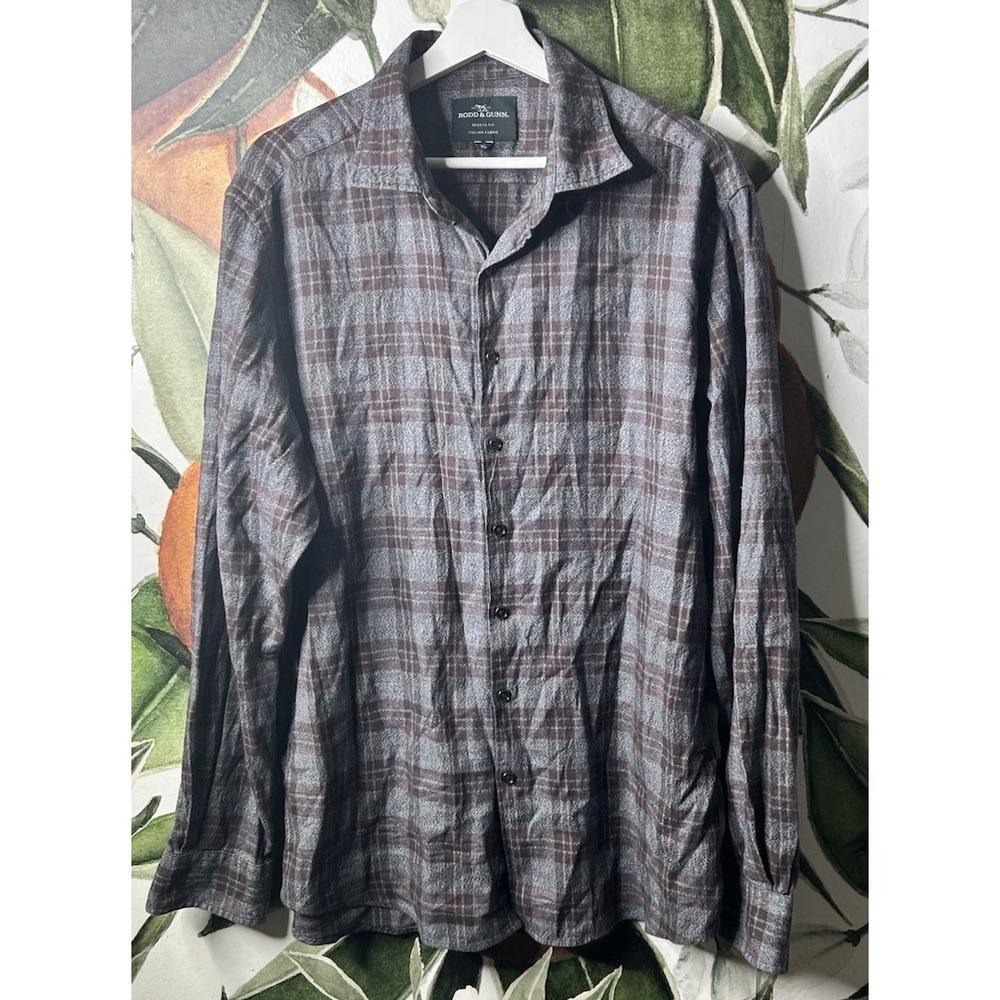Rodd & Gunn Sports Fit Italian Fabric Soft Lyocell Blend Plaid Button Down Shirt